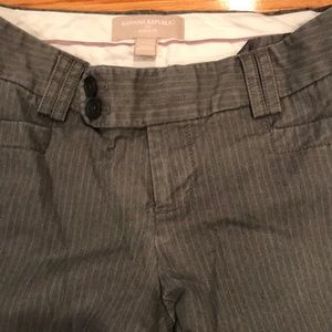Grey striped Banana Republic dress pants